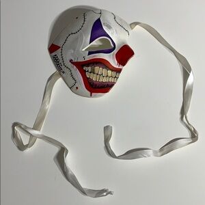 Hand painted original Killer clown masquerade half face mask adult one size